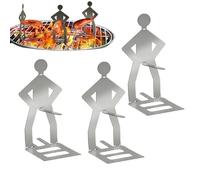 Support amusant pour hot-dogs sur le grill | Support Métallique Réutilisable en Acier Inoxydable Lot de 3 - à saucisses | Pour Barbecue Camping Pique-Nique Plage Soirée