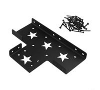Support Angle Métal pour Poteau 3.5x3.5 Inch pour robuste Support | Acier traité, 3 voies de connexion, pour poteau pour 4x4 réel 3.5", installation rapide, usage extérieur (Single Package)