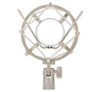 Support Anti-vibration pour Microphone, Métal Blanc Réglable | Usage Podcast et Bureau, Angle Flexible, Hauteur Ajustable, sans Utilisation des Mains, Accessoire Audio Inclus
