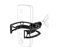 Support Antichoc Micro Elgato Wave en Méta,Compatible avec Microphones Elgato Wave 1 et Wave 3,Support Élastique d'Amortisseur,Réduction des Vibrations,Adaptateur à Vis 3/8 et 1/4 Pouce
