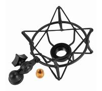Support antichoc professionnel pour microphone, clip de montage antichoc avec corps en alliage de zinc, isolation des vibrations pour Neumann TLM103, TLM193, TLM127, TLM170, MK4 ; (Noire)