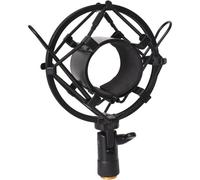 Support Antichoc Universel,Pied de Micro Shock Mount Anti-Vibration,Microphone Suspension Antichoc,Suspension Antichoc pour Microphone,pour Microphone à Condensateur de Grand Diamètre,Noir