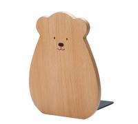 Support Antidérapant En Bois Pour Serre-Livres, Petit Ours, Pour Livres Lourds, Décorations De Bureau