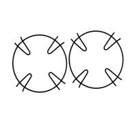 Support Antidérapant pour Cuisinière à Gaz, 4 Pièces, Fer Noir | Grilles 4 et 5 Branches, Résistance Haute Température, Usage Stable, pour Petits Récipients