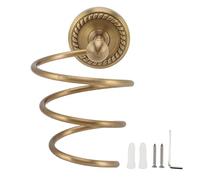 Support Antique en Laiton pour sèche-Cheveux, Support Mural pour Outils de Soins capillaires, Rack Suspendu en Spirale avec Finition Bronze pour Salle de Bain, Cuisine et Salon de