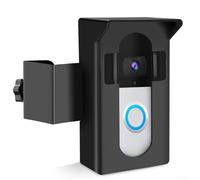 Support antivol pour sonnette Ring avec clip en métal intégré et bouclier de bord pour une utilisation sans perçage sur les cadres de porte d'appartement et de maison