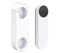Support antivol sans perçage compatible avec la sonnette Google Nest (batterie), support de porte vidéo pour appartement, maison, locataires, aucun outil nécessaire et protège votre mur
