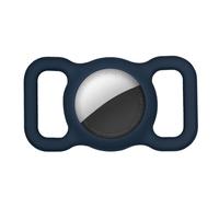 Support Apple Airtag Pour Collier Chat / Chien En Silicone Bleu Foncé