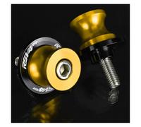 Support arrière de bras oscillant CNC pour moto POUR RSV4RR 2009-2025 Accessoires 6 Mm, Diabolos De Bras Oscillant, Curseurs, Vis De Support De Bras Oscillant(6MM yellow LOGO)
