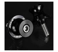 Support arrière de bras oscillant CNC pour moto POUR RSV4RR 2009-2025 Accessoires 6 Mm, Diabolos De Bras Oscillant, Curseurs, Vis De Support De Bras Oscillant(6MM Black LOGO)