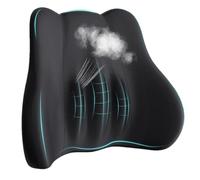 Support arrière - lombaire orthopédique Memory Foam | Mesh respirant toutes saisons avec support ferme, sangle réglable pour siège d'ordinateur de bureau