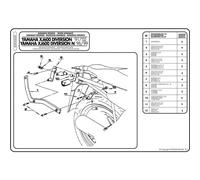 GIVI Tocpase Carrier pour Monokey ou Monolock Case pour Yamaha XJ 600 Diversion (91-03) / N (96-99)