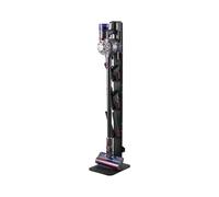 VEVOR Support d'Aspirateur pour Dyson G5, V15, V12, V11, V10, V8, V7, V6, Porte-aspirateur Vertical Rangement Stable avec Accessoires, 6 Crochets et Patins Antidérapants, pour Espaces Restreints, Noir