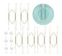 Support Assiette,6 PCS Porte Assiettes Muraux Invisibles + 6 PCS Crochets Support de Plaque Murale Supports d'affichage de Vaisselle Décoratifs Cintres de Plaque Forme de W au mur 10 Pouces