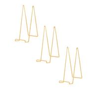 Support Assiette Porte Assiette Chevalet - Présentoir Chevalet pour Assiette Décorative - Support Cadre Photo en Métal - Chevalets de Table pour Assiettes Extra Grandes - 3 Pièces - 30,5 cm - Doré