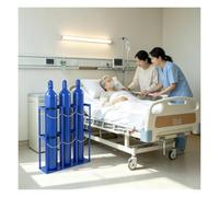 Support Au Sol Pour Bouteille D'oxygène Avec Chaîne De Sécurité | Support basculement Pour Bouteilles D'oxygène/acétylène (diamètres 24, 27, 29 Ou 32 Cm)(110x30x80 cm)