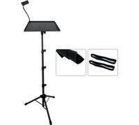 Support au sol pour projecteur, trépied pour ordinateur portable, trépied pour musique-score-live-transmission, réglable en hauteur, support au sol de 1,6 m + pince à tuyau pour téléphone portable