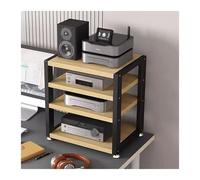 Support audio de bureau HiFi à 3/4 niveaux - Plateau tournant élégant et rangement multimédia pour tourne-disque, haut-parleur, amplificateur et récepteur - Solution stéréo parfaite pour la maison et