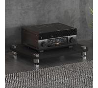Support Audio, étagère de Jeu, étagère d'angle for Support Multimédia AV | Étagère Dvd, Support de Divertissement, Tour Audio, Support for Lecteur de Disque, for la Vie(Black,60x48x10cm)