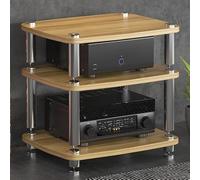 Support Audio, étagère de Jeu, étagère d'angle for Support Multimédia AV | Étagère Dvd, Support de Divertissement, Tour Audio, Support for Lecteur de Disque, for la Vie(Walnut,60x48x57cm)