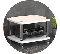 Support audio haut de gamme - Rack audio en MDF à 1/2/3/4 niveaux avec pieds absorbant les chocs - Idéal pour le rangement de platine et d'amplificateur pour audiophiles et amateurs de musique