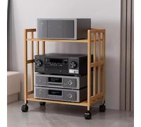Support audio Hi-Fi moderne avec étagères réglables - Support stéréo de grande capacité pour home cinéma - Stockage multimédia - Équipement AV - Centre de divertissement élégant