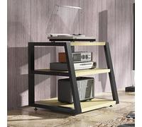 Support audio HiFi - Armoire à composants AV avec étagères de rangement, supports stéréo et tour multimédia pour équipement de cinéma maison organisé et centre de divertissement