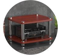 Support audio HiFi avec 4 étagères en MDF pour platines tournantes et amplificateurs de vibrations Pieds amortissants Parfait pour les équipements audio, le cinéma maison et les amateurs de musique