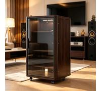 Support Audio Moderne avec Étagères Réglables pour Équipement Stéréo | Support audio, Meuble média, Support stéréo, Cinéma maison(Teak,23.6x23.6x48.8in)