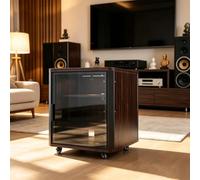 Support Audio Moderne avec Étagères Réglables pour Équipement Stéréo | Support audio, Meuble média, Support stéréo, Cinéma maison(Teak,23.6x23.6x24.4in)