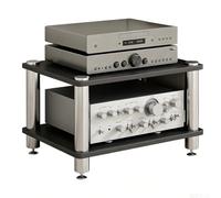 Support Audio Multicouche Avec Absorption Des Chocs, Étagère D'équipement De Support D'amplificateur Pour Cinéma Maison, Organisateur De Composants AV Pour Systèmes Stéréo(noir,60*48*41.5cm(2Tier))