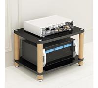 Support audio multifonction - Meuble multimédia à 2/3/4 niveaux pour consoles de jeux TV et tour AV en bois et rangement de DVD/disques pour centre de divertissement et solutions d'angle