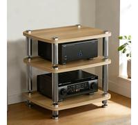 Support Audio, Support for imprimante, Support multimédia AV avec Pieds amortisseurs, Support Tour for Lecteur CD for la Maison/Le Bureau/l'audiovisuel/Le Home cinéma(Beige,3 Tier)