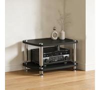 Support Audio, Support for imprimante, Support multimédia AV avec Pieds amortisseurs, Support Tour for Lecteur CD for la Maison/Le Bureau/l'audiovisuel/Le Home cinéma(Noir,2 Tier)