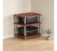 Support Audio, Support for imprimante, Support multimédia AV avec Pieds amortisseurs, Support Tour for Lecteur CD for la Maison/Le Bureau/l'audiovisuel/Le Home cinéma(Brown,3 Tier)