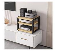 Support audio vidéo 3/4 niveaux - Plateau tournant pour tourne-disque stéréo ouvert pour tourne-disque, haut-parleur, amplificateur, récepteur - Idéal pour la maison, le bureau, le salon, les jeux et