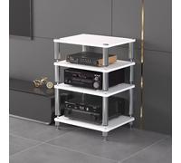 Support audio-visuel à 3 niveaux pour home cinéma et tourne-disque, meuble d'angle audio-vidéo