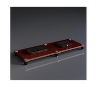 Support audiovisuel pour home cinéma - Meuble de rangement absorbant les chocs pour lecteur DVD CD et console de jeu - Marron - 1 niveau - Solution d'économie d'espace