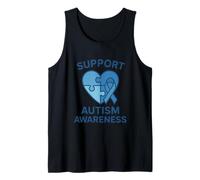 Support Autism Awareness Puzzle Cœur et Ruban Débardeur