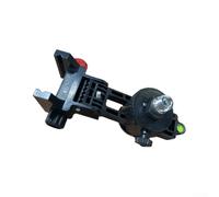 Support auto-nivelant pour niveau, support panoramique réglable avec clip en plastique et tête de conversion, pince arrière pour objets jusqu'à 5 cm, noir