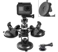 Support Auto Ventouse À Fixation Voiture Auto Support À Ventouse Caméra Suction Mount Auto Triple Avec 1/4"" Tête Rotule Pour Dslr Caméras/Sport Caméras