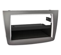 Support Autoradio 1din Alfa Romeo Mito 08-13 Argent Brillant - Avec Vide Poche