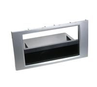 Support Autoradio compatible avec Ford 04-10 - Argent - Avec vide-poche