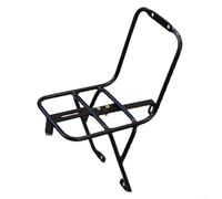 Support avant en alliage d'aluminium pour panier de vélo de montagne, construction en acier noir avec taille de 18 x 11,5 cm, pour une installation facile et bonne (compatible avec frein à disque pour