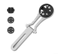 Support avant réglable pour ordinateur de vélo Garmin pour œil de chat Bryton - Support GPS avec lumière pour caméra de route VTT 142 mm (argent)