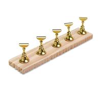 Support avec base en bois - Support d'entraînement - Porte-pointes - Outil de manucure pour salon et maison