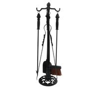 Support Avec Base Et 4 Outils De Cheminée Accessoires Maison Intérieurs Décor