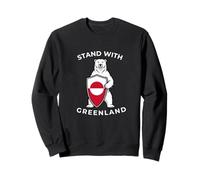 Support avec Drapeau de solidarité Bouclier Ours Polaire du Groenland Sweatshirt