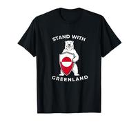 Support avec Drapeau de solidarité Bouclier Ours Polaire du Groenland T-Shirt