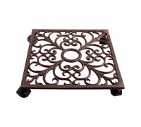 Support avec Roues Carré Pour Plantes 29CM Soucoupe